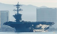 Tàu sân bay Mỹ USS Abraham Lincoln khi đang ở căn cứ tại California ngày 3/1. (Ảnh: Reuters) 