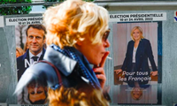 Hơn 10% cử tri Pháp vẫn chưa quyết định sẽ bầu cho ông Macron hay bà Le Pen. (Ảnh: Reuters)