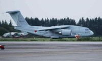 Một chiếc máy bay vận tải C2 của Lực lượng phòng vệ Nhật Bản. (Ảnh: NK)