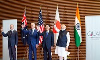 Lãnh đạo 4 quốc gia thuộc nhóm Bộ tứ tại thượng đỉnh ở Tokyo ngày 24/5. (Ảnh: Reuters)
