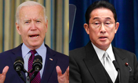 Tổng thống Mỹ Joe Biden và Thủ tướng Nhật Bản Fumio Kishida. (Ảnh: Reuters)