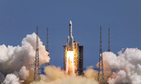 Tên lửa Trường Chinh 5B được phóng lên ngày 24/7. (Ảnh: Reuters)