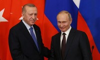 Tổng thống Thổ Nhĩ Kỳ Tayyip Erdogan và Tổng thống Nga Vladimir Putin. (Ảnh: Getty)