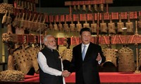 Chủ tịch Trung Quốc Tập Cận Bình và Thủ tướng Ấn Độ Narendra Modi trong cuộc gặp tại Vũ Hán năm 2018. (Ảnh: Reuters)