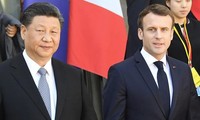 Chủ tịch Trung Quốc Tập Cận Bình và Tổng thống Pháp Emmanuel Macron trong cuộc gặp tại Paris năm 2019. (Ảnh: Getty)