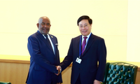 Phó Thủ tướng Phạm Bình Minh hội kiến Tổng thống Comoros ngày 22/9. (Ảnh: VGP)