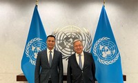 Tổng Thư ký Liên Hợp Quốc António Guterres tiếp Đại sứ Đặng Hoàng Giang. (Ảnh: Mofa)