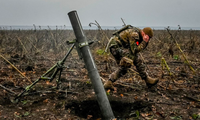 Một lính Ukraine trên chiến trường