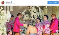 Bức ảnh đám cưới con trai được Tổng thống Indonesia Jokowi đăng trên Telegram