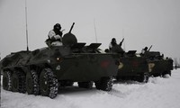 Binh lính Belarus trong đợt kiểm tra năng lực sẵn sàng chiến đấu tại địa điểm không được công bố. (Ảnh: BQP Belarus)
