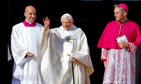 Cựu Giáo hoàng Benedict khi còn đương nhiệm năm 2014. (Ảnh: Reuters)