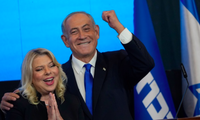 Thủ tướng Israel Benjamin Netanyahu và phu nhân. (Ảnh: AP)