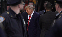 Cựu Tổng thống Mỹ Donald Trump đã đến New York. (Ảnh: CNN)