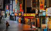 Một con phố trống trải ở Tokyo tháng 4/2020. (Ảnh: Getty)