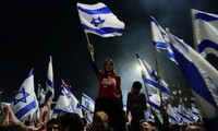 Làn sóng biểu tình kéo dài để phản đối chính phủ Israel cải cách tư pháp. (Ảnh: AP)