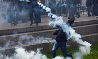 Biểu tình ở Nantes, Pháp, ngày 1/5. (Ảnh: Reuters)