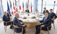 Các lãnh đạo G7 dự thượng đỉnh tại Hiroshima. (Ảnh: Kyodo)