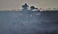 Một xe tăng của Lữ đoàn thủy quân lục chiến số 35 của Ukraine