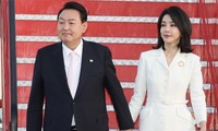 Tổng thống Hàn Quốc Yoon Suk Yeol và Phu nhân. (Ảnh: dpa)