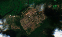 Ảnh vệ tinh có vẻ cho thấy công trình mới được xây dựng ở căn cứ quân sự phía đông nam thủ đô Minsk của Belarus. (Ảnh: Reuters)
