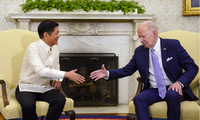 Tổng thống Philippines Ferdinand Marcos Jr trong cuộc gặp Tổng thống Mỹ Joe Biden tại Nhà Trắng hồi tháng 5. (Ảnh: AP) 