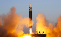 Một tên lửa được Triều Tiên phóng thử vào tháng 3 năm nay. (Ảnh: AP)