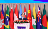 Phó Thủ tướng Trần Lưu Quang phát biểu tại phiên khai mạc Hội chợ Trung Quốc - Nam Á ngày 16/8. (Ảnh: Chinhphu.vn)