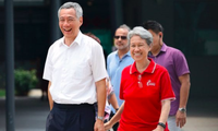 Thủ tướng Singapore Lý Hiển Long và Phu nhân Hà Tinh. (Ảnh: Today Online)