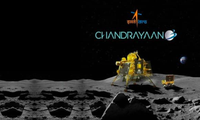 Tàu tự hành Chadrayaan-3 đáp xuống vùng cực nam của Mặt trăng ngày 23/8. (Ảnh: ISRO)