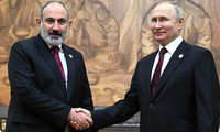 Tổng thống Nga Vladimir Putin và Thủ tướng Armenia Nikol Pashinyan trong cuộc gặp năm 2022. (Ảnh: Kremlin)