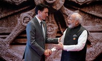 Thủ tướng Ấn Độ Narendra Modi và Thủ tướng Canada Justin Trudeau tại thượng đỉnh G20 ngày 9/9. (Ảnh: Reuters)