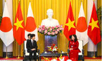 Phó Chủ tịch nước Võ Thị Ánh Xuân hội kiến Hoàng Thái tử Nhật Bản Akishino ngày 21/9. (Ảnh: Như Ý)