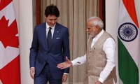 Thủ tướng Ấn Độ Narendra Modi và Thủ tướng Canada Justin Trudeau trong cuộc gặp tại New Delhi năm 2018. (Ảnh: Reuters)