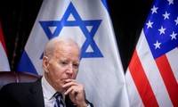 Tổng thống Mỹ Joe Biden trong chuyến thăm Israel ngày 18/10. (Ảnh: Reuters)