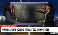 HÌnh ảnh đường hầm của Hamas trong bản tin của CNN