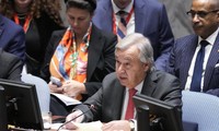 Tổng Thư ký Liên Hợp Quốc Antonio Guterres phát biểu trong phiên họp ngày 24/10. (Ảnh: AP)