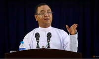 Người phát ngôn chính quyền quân sự Myanmar Zaw Min Tun. (Ảnh: Reuters)