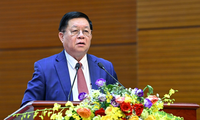 Trưởng Ban Tuyên giáo Trung ương Nguyễn Trọng Nghĩa phát biểu tại hội nghị. (Ảnh: QĐND)
