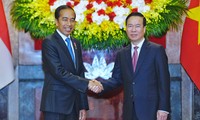 Chủ tịch nước Võ Văn Thưởng chủ trì lễ đón Tổng thống Indonesia Joko Widodo