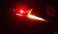 Một máy bay của Anh tham gia cuộc tấn công của Mỹ và Anh vào Yemen. (Ảnh: UK MOD) 