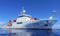 Tàu nghiên cứu Hướng Dương Hồng 03 của Trung Quốc. (Ảnh: The Hindu)