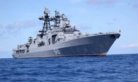 Tàu tuần dương Đô đốc Shaposhnikov của Hải quân Nga. (Ảnh: HQ Nga)