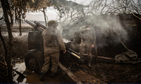Binh lính Ukraine tại khu vực Avdiivka. (Ảnh: NYT)
