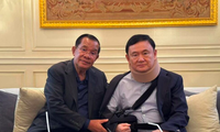 Ông Hun Sen sang Thái Lan thăm bạn lâu năm Thaksin. (Ảnh: Fb)