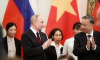 Chủ tịch nước Tô Lâm chủ trì tiệc chiêu đãi Tổng thống Nga Putin