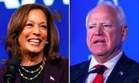 Phó Tổng thống Mỹ Kamala Harris và Thống đốc Minnesota Tim Walz. (Ảnh: Getty)