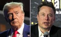 Ứng viên tổng thống đảng Cộng hoà Donald Trump và tỷ phú Elon Musk. (Ảnh: AP)