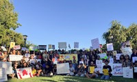 Người Ấn Độ biểu tình ở California, Mỹ, ngày 8/9. (Ảnh: Reuters) 