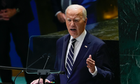 Tổng thống Mỹ Joe Biden phát biểu trước Đại hội đồng Liên Hợp Quốc ngày 24/9. (Ảnh: AP)