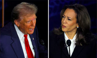 Hai ứng viên Donald Trump và Kamala Harris vẫn bám đuổi sát sao tại các bang chiến trường. (Ảnh: Reuters)